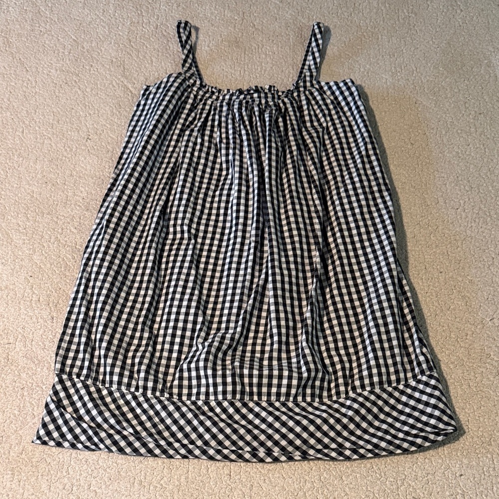 Tweeds Black and White Gingham Midi Dress Size 6